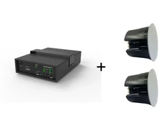 Kompiuterio kolonėlės Namų kino sistema VivoLink Vivolink Audiopack Subwoofer 6.5 40W + 2 x premium ceiling speakers Juodas Przewodowa 110 W