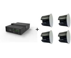 Kompiuterio kolonėlės Namų kino sistema VivoLink Vivolink Audiopack Subwoofer 6.5 + 4 x premium 40W ceiling speakers Juodas Przewodowa 110 W