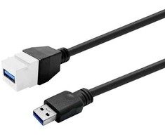 Kabelis USB VivoLink Keystone PROKEYUSB3AFM5W USB 3.0 A-F/A-M Baltas