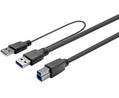 Kabelis USB VivoLink USB-A - USB-B 3 m Juodas (USB 3.0 ACTIVE CABLE A MALE -)
