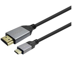 Kabelis USB VivoLink PROUSBCHDMIMM2 adapteris USB C HDMI laidams 2 m Juodas