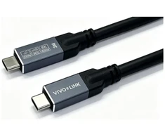 VivoLink USB-C to USB-C 0.5m USB4, 40Gbps, 100W PD, 8K, Enterprise-tested kabelis USB USB4 Gen 2x2 0,5 m 40 Gbit/s Juodas