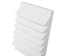 Volution DKK - Dansk Moms Sieninės grotelės 110x150 mm, baltos - Tinka teleskopiniam vamzdžiui Nr. 291021 kartu su čiaupu 10