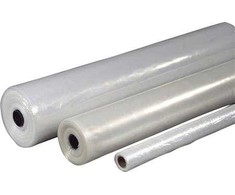 Vrige Plastik skaidrus 2x50mx0,025mm foldet 1 gang. Til afdækning