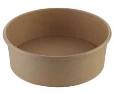 Salotų dubenėlis, kartonas, rudas, 1100 ml, Ø185x65 mm, 38 oz, 50 vnt./pak., rudas, 1x1x1 mm (50 vnt.)