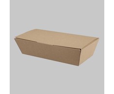 Øvrige Dėžutė 1550 ml 250/220x125/95x60 mm ruda kraft, 150 vnt./kartoninėje dėžėje