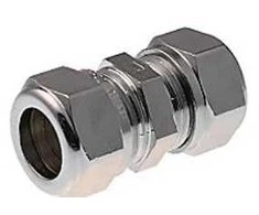 Vsh Fabrieken VSH suspaudimo jungtis tiesi, chromuota, 10 mm