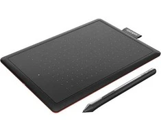 Wacom One by Medium, Laidinis, 2540 lpi, 216 x 135 mm, USB, Rašiklis, Juoda, Raudona