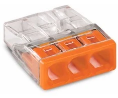 Wago 2273-203, oranžinis, permatomas, 14 mm, 16,7 mm, 5,8 mm, 1,017 g