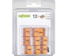 Greita jungtis Greita jungtis Wago 3x0,2-4mm2 permatoma / oranžinė 221-413 lizdinė plokštelė po 12 vnt (0221-0413/0996-0012) 221-413/995-012