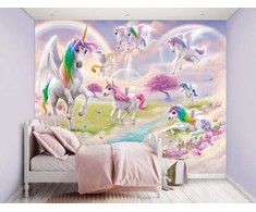 Walltastic Magiški vienaragiai tapetai 243 x 305 cm