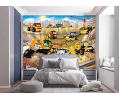 Walltastic Mano pirmieji JCB tapetai 243 x 305 cm (2024)