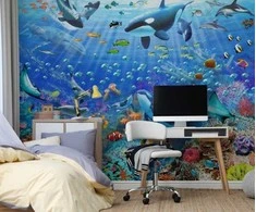 Walltastic Povandeniniai tapetai 243 x 203 cm
