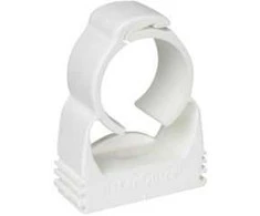 Walraven „starQuick“ baltas Ø 24–28 mm – plastikinis spaustukas užsidaro lengvai paspaudus vamzdelį. Be halogenų.