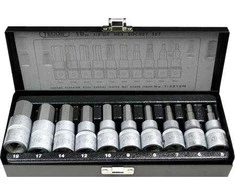 Wareco Hextopsæt Tecos 1/2" korte T-5610M 10 dele
