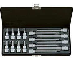 Wareco Šešiakampių antgalių rinkinys Tecos 3/8" trumpas/ilgas T-6616M 16 dalių