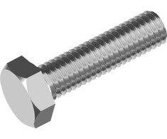 WASI varžtas M12x80 mm DIN 933 be veržlės, nerūdijantis plienas A4 su pilnu sriegiu, veržliarakčio plotis 19 mm