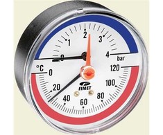 Solar Plus Hidrotermometras TIM-ABS 80. Ø80MM X ½" 0 - 6 BAR 20-120G