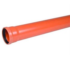 Wavin 160 x 1000 mm PVC kanalizacijos vamzdis su mova, S SN8 klasė, EN 13476