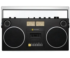 WeAreRewind Curtis Tragbarer Kassettenspieler mit Bluetooth juodas