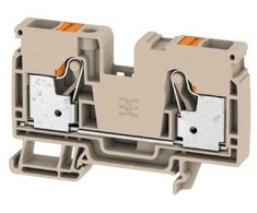 WEIDMÜLLER Gnybtų blokas A2C 10, smėlio spalvos, Wemid, su 2 įkišamais gnybtais, skirtas 0,5–10 mm², 1000 V / 57 A