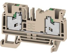 WEIDMÜLLER Smėlio spalvos, perėjimo gnybtų kaladėlė S2C 4 SNAP IN su 2 horizontaliomis jungtimis, 1 lygis, 4 mm², 1000 V, 32 A