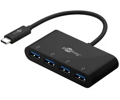 Goobay | 4 prievadų USB-C kelių prievadų adapteriai | 61073 | C tipas | USB-A