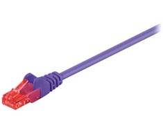 Wentronic „Goobay CAT 6“ jungties kabelis, U/UTP, violetinis – laido ilgis 7,5 m