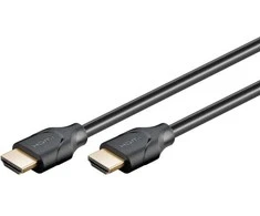 Goobay 61637, 0,5 m, HDMI A tipo (standartinis), HDMI A tipo (standartinis), 48 Gbit/s, garso grąžinimo kanalas (ARC), juodas