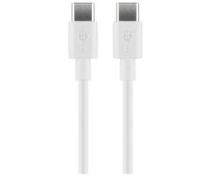 Wentronic „Goobay 66317“ USB kabelis, 1 m, 2.0, USB C, baltas (66317)