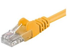 Wentronic Goobay CAT 5e tinklo kabelis, U/UTP, geltonas, 0,25 m - CCA vario mišinys (68610)