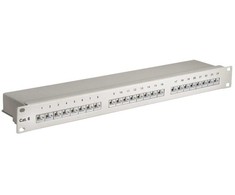Wentronic Triton CAT 6 Patch Panel 19 colių (48,3 cm), 24 prievadų – pilka spalva