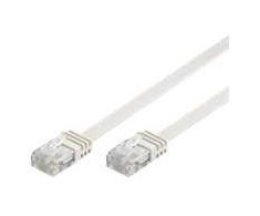 Wentronic „Goobay“ CAT 6 plokščias jungiamasis kabelis, U/UTP, baltas, 5 m – varinis (95154)