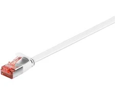 Wentronic „Goobay“ CAT 6 plokščias jungiamasis kabelis, U/FTP, baltas, 10 m – varinis (94921)