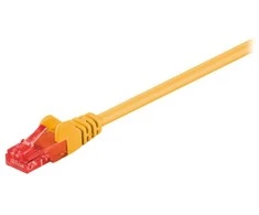 Wentronic Goobay CAT 6 patch kabelis, U/UTP, geltonas, 2 m - CCA vario lydinys (68453)