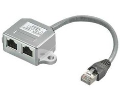 Wentronic Goobay kabelio skirstytuvas (Y adapteris) – CAT 5 Ethernet + ISDN prijungimui, ekranuotas (68909)