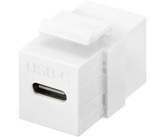 Goobay Keystone modulis, USB-C jungtis, USB 3.2 Gen 2 (10 Gbit/s), balta - Spalvinė versija balta