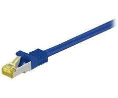 Wentronic Goobay RJ45 patch kabelis S/FTP (PiMF), Cat.7 žalias kabelis, mėlynas, 3m (91610)