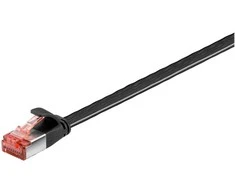 Wentronic „Goobay“ CAT 6 plokščias jungiamasis kabelis, U/FTP, juodas, 5 m – varinis (94235)