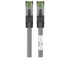 Wentronic Goobay Goobay CAT 8.1 pleistras kabelis, S / FTP (PiMF), pilka, 0,5 m - LSZH be halogenų, varinis AWG 24 (55135)