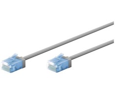 Wentronic „Goobay Ultraflexibles CAT 6A“ jungiamasis kabelis, plonas, U/UTP, pilkas - ypač trumpas, plonas (74227)