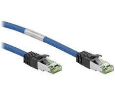 Wentronic Goobay RJ45 pataisinis kabelis (CAT 6A, 500 MHz) su neapdorotu CAT 8.1 S/FTP kabeliu, - Kabelio ilgis 10 m