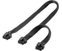 Wentronic „Goobay“ maitinimo kabelis, 8 kontaktų kištukas į dvigubą 6+2 kištuką, skirtas PCIe, 0,23 m, ATX (8 kontaktų), ATX (6 x 2 kontaktų), kištukas, kištukas, tiesus
