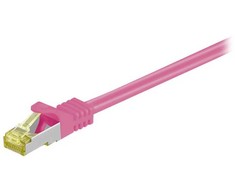 Wentronic „Goobay“ RJ45 jungiamasis kabelis, CAT 6A S/FTP (PiMF), 500 MHz su CAT 7 žaliais kabeliais, violetinis - Kabelio ilgis 1,5 m