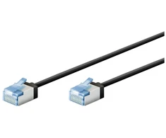„Goobay“ itin lankstus CAT 6A jungiamasis kabelis, plonas, U/FTP, juodas - Kabelio ilgis 7,5 m