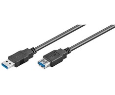 Wentronic „Goobay“ USB 3.0 „SuperSpeed“ prailginimo kabelis, juodas, 1,8 m - USB 3.0 kištukas (A tipo) > USB 3.0 lizdas (A tipo) (93998)