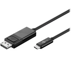 Wentronic Goobay | USB-C- DisplayPort adapterio laidas (4k 60 Hz) | USB-C kištukas | DisplayPort vyriškas | USB-C į DP | 1,2 m