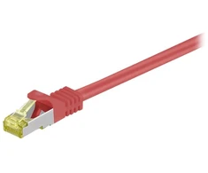 Wentronic GoobayCat.7 neapdorotas tinklo kabelis, S/FTP (PiMF), raudonas, 10 m - LSZH be halogenų, varis, RJ45 kištukas (91643)