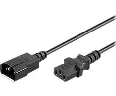 Wentronic Maitinimo kabelis IEC/kištukas - IEC/lizdas 1,5 m juodas (68602)