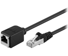 Goobay LAN kabelis CAT 5E ilgintuvas, juodas, 1,5 m